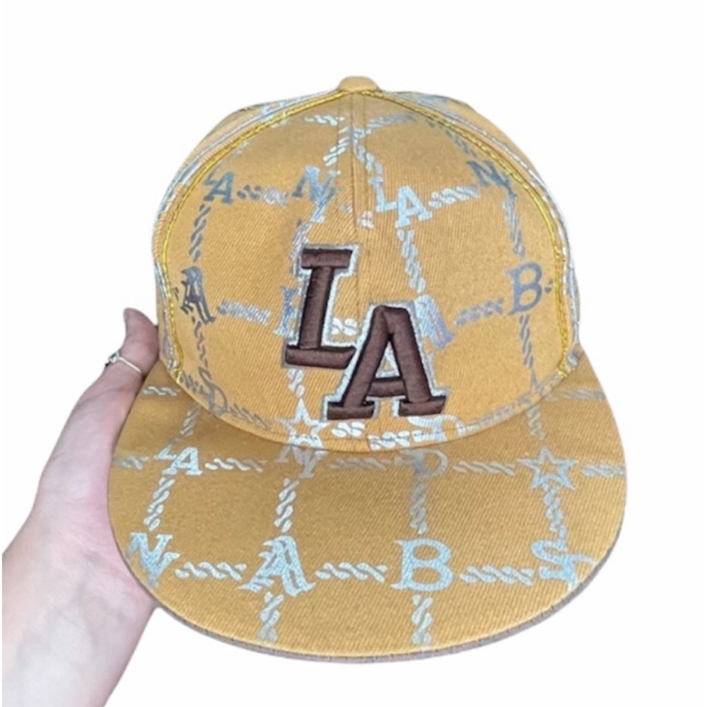 MLB Los Angeles Dodgers Brown Gold Silver LA Fitted Skips Hat